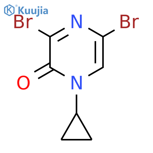 3,5-dibromo-1-cyclopropyl-pyrazin-2-one structure