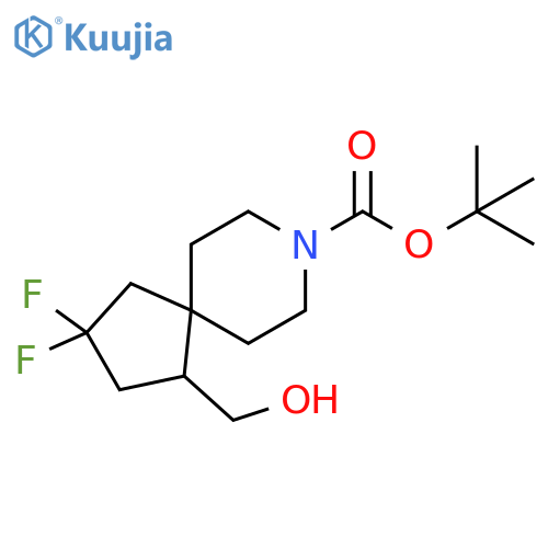 tert-butyl 2,2-difluoro-4-(hydroxymethyl)-8-azaspiro[4.5]decane-8-carboxylate structure