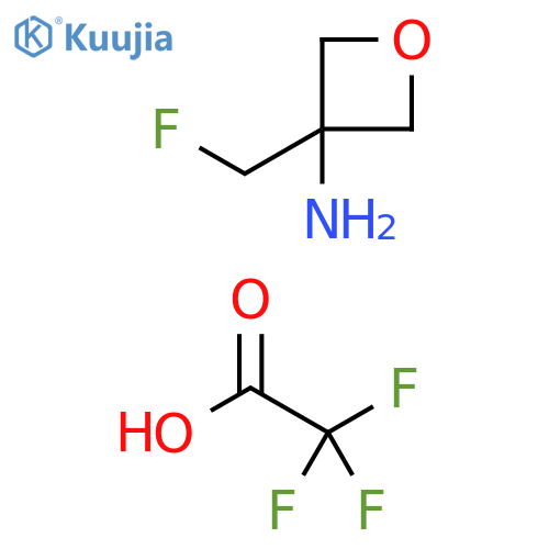 3-(fluoromethyl)oxetan-3-amine;2,2,2-trifluoroacetic acid structure