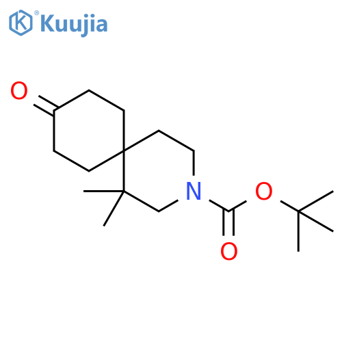 tert-butyl 5,5-dimethyl-9-oxo-3-azaspiro[5.5]undecane-3-carboxylate structure