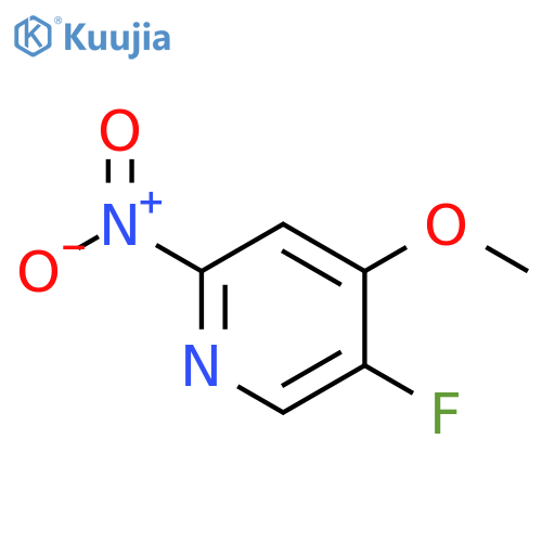 5-fluoro-4-methoxy-2-nitro-pyridine structure