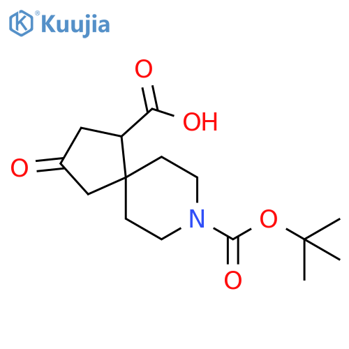8-tert-butoxycarbonyl-2-oxo-8-azaspiro[4.5]decane-4-carboxylic acid structure