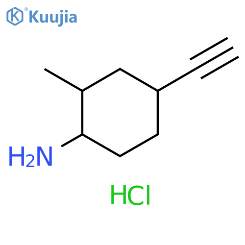 4-ethynyl-2-methyl-cyclohexanamine hydrochloride structure