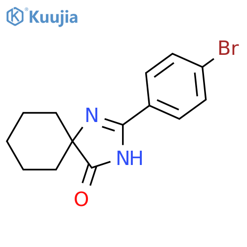 2-(4-bromophenyl)-1,3-diazaspiro[4.5]dec-1-en-4-one structure