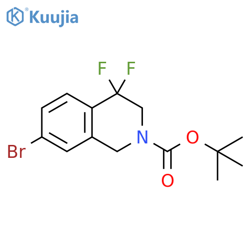 tert-butyl 7-bromo-4,4-difluoro-1,3-dihydroisoquinoline-2-carboxylate structure