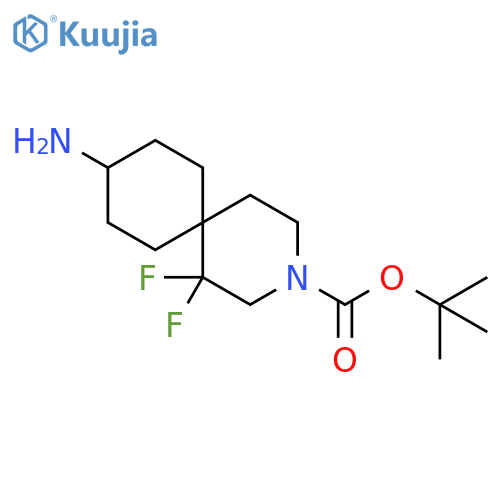tert-butyl 9-amino-5,5-difluoro-3-azaspiro[5.5]undecane-3-carboxylate structure