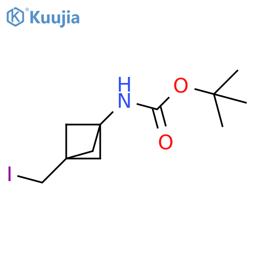 tert-butyl N-[3-(iodomethyl)-1-bicyclo[1.1.1]pentanyl]carbamate structure