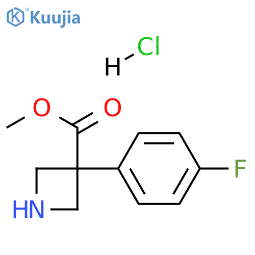 methyl 3-(4-fluorophenyl)azetidine-3-carboxylate hydrochloride structure