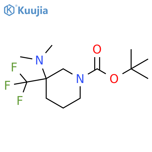 tert-butyl 3-(dimethylamino)-3-(trifluoromethyl)piperidine-1-carboxylate structure