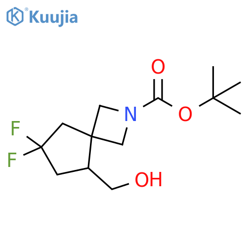 tert-butyl 7,7-difluoro-5-(hydroxymethyl)-2-azaspiro[3.4]octane-2-carboxylate structure