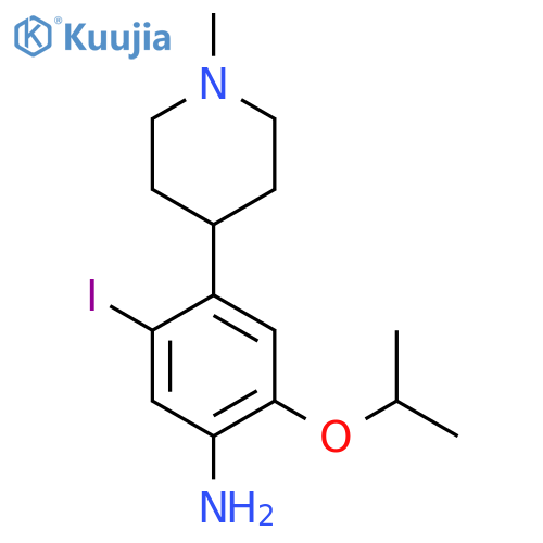 5-Iodo-2-isopropoxy-4-(1-methylpiperidin-4-yl)aniline structure