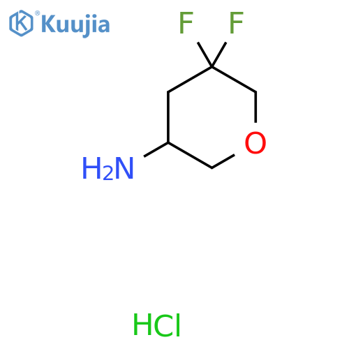 5,5-difluorotetrahydropyran-3-amine;hydrochloride structure