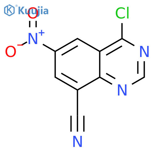 4-chloro-6-nitro-quinazoline-8-carbonitrile structure