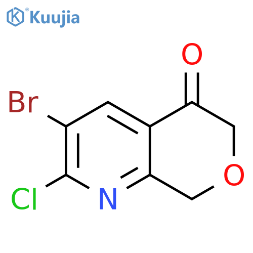 3-bromo-2-chloro-8H-pyrano[3,4-b]pyridin-5-one structure