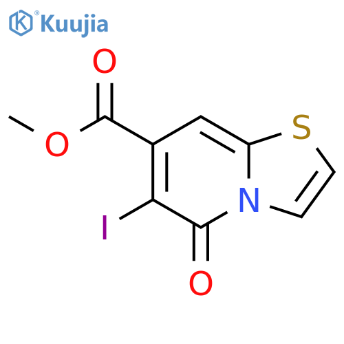methyl 6-iodo-5-oxo-thiazolo[3,2-a]pyridine-7-carboxylate structure