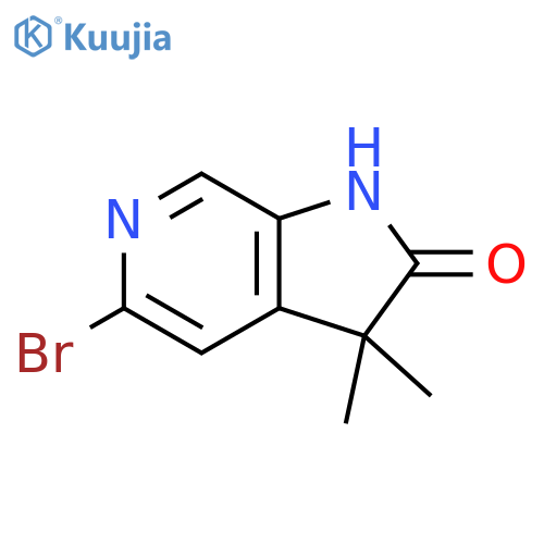 5-bromo-3,3-dimethyl-1H,2H,3H-pyrrolo[2,3-c]pyridin-2-one structure