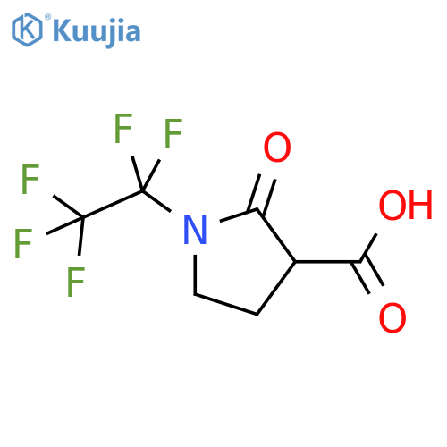 2-oxo-1-(1,1,2,2,2-pentafluoroethyl)pyrrolidine-3-carboxylic acid structure