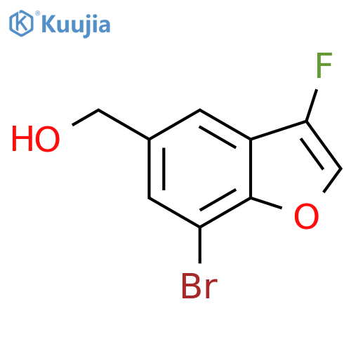 5-Benzofuranmethanol, 7-bromo-3-fluoro- structure