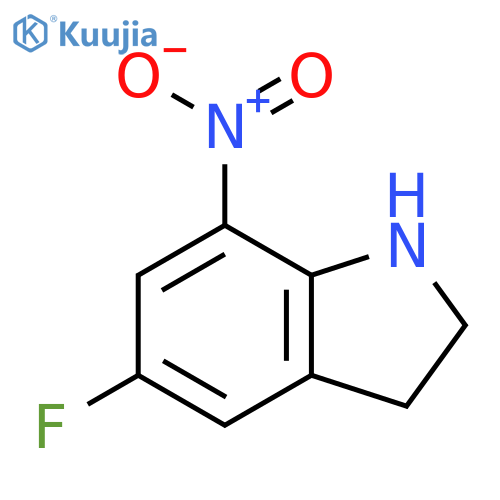 5-fluoro-7-nitro-indoline structure