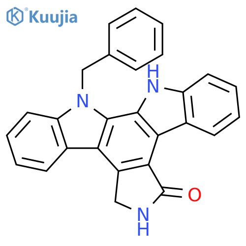 5H-Indolo[2,3-a]pyrrolo[3,4-c]carbazol-5-one, 6,7,12,13-tetrahydro-12-(phenylmethyl)- structure