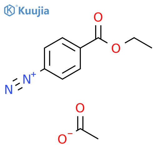 Benzenediazonium, 4-(ethoxycarbonyl)-, acetate structure