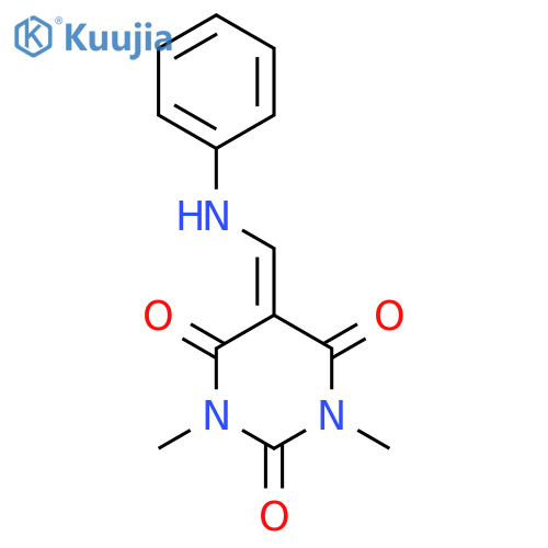 2,4,6(1H,3H,5H)-Pyrimidinetrione,1,3-dimethyl-5-[(phenylamino)methylene]- structure
