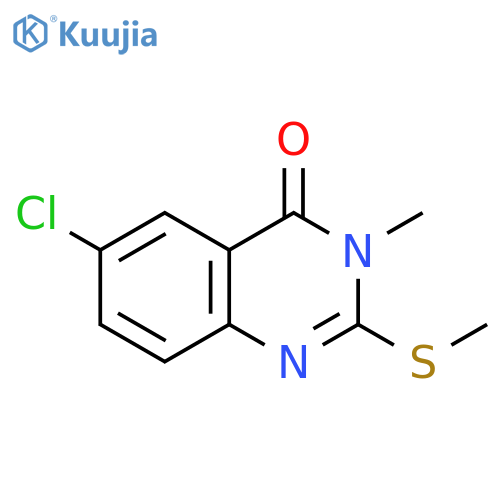 6-chloro-3-methyl-2-(methylsulfanyl)-3,4-dihydroquinazolin-4-one structure