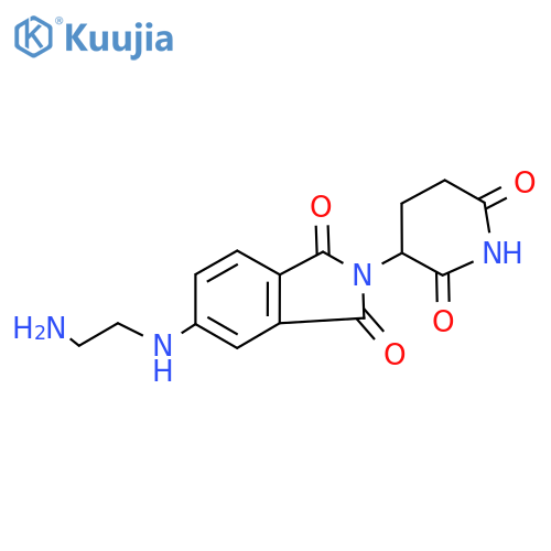 5-(2-aminoethyl)amino-2-(2,6-dioxopiperidin-3-yl)-2,3-dihydro-1H-isoindole-1,3-dione structure