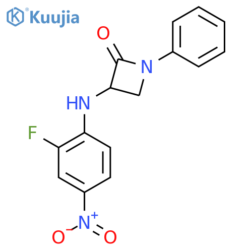 3-[(2-Fluoro-4-nitrophenyl)amino]-1-phenylazetidin-2-one structure