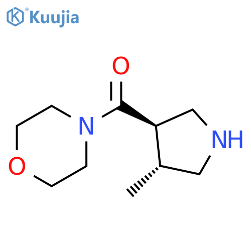 rac-4-(3R,4R)-4-methylpyrrolidine-3-carbonylmorpholine structure