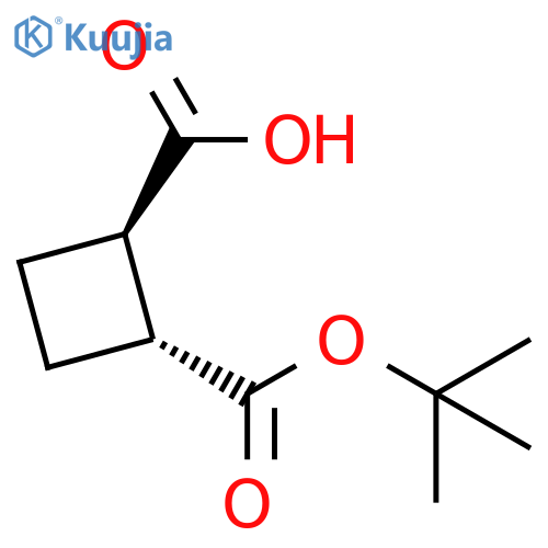 1,2-Cyclobutanedicarboxylic acid, 1-(1,1-dimethylethyl) ester, (1R,2R)-rel- structure