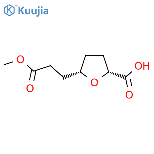 (2R,5S)-5-(3-methoxy-3-oxopropyl)oxolane-2-carboxylic acid structure
