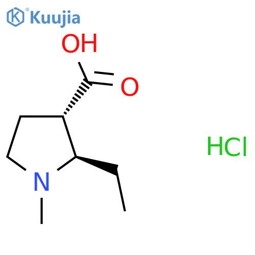 rac-(2R,3S)-2-ethyl-1-methylpyrrolidine-3-carboxylic acid hydrochloride, trans structure