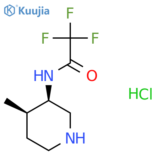 rac-2,2,2-trifluoro-N-(3R,4R)-4-methylpiperidin-3-ylacetamide hydrochloride structure