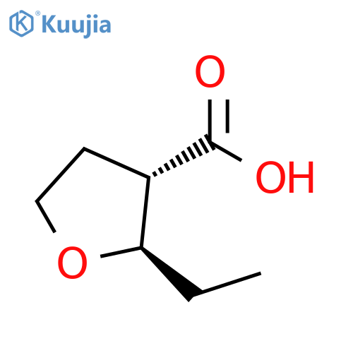 3-Furancarboxylic acid, 2-ethyltetrahydro-, (2R,3S)-rel- structure