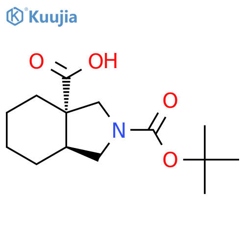 rel-(3aS,7aS)-2-(tert-Butoxycarbonyl)octahydro-3aH-isoindole-3a-carboxylic acid structure