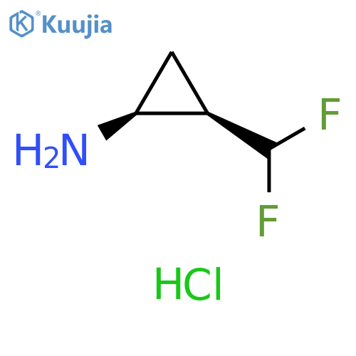 cis-2-(difluoromethyl)cyclopropanamine;hydrochloride structure