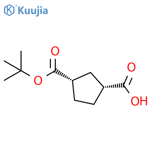 1,3-Cyclopentanedicarboxylic acid, 1-(1,1-dimethylethyl) ester, (1S,3R)-rel- structure