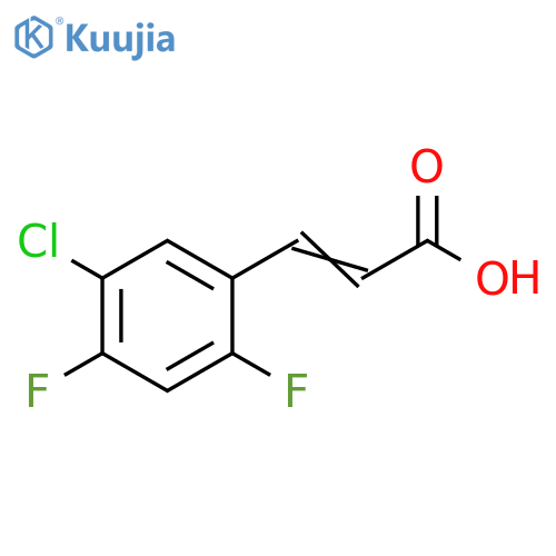 (E)-3-(5-chloro-2,4-difluorophenyl)acrylic acid structure