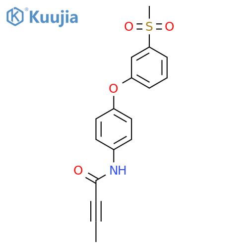 N-[4-(3-methanesulfonylphenoxy)phenyl]but-2-ynamide structure