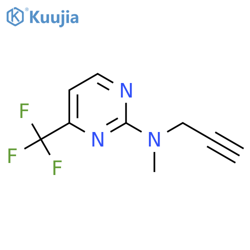 N-methyl-N-(prop-2-yn-1-yl)-4-(trifluoromethyl)pyrimidin-2-amine structure