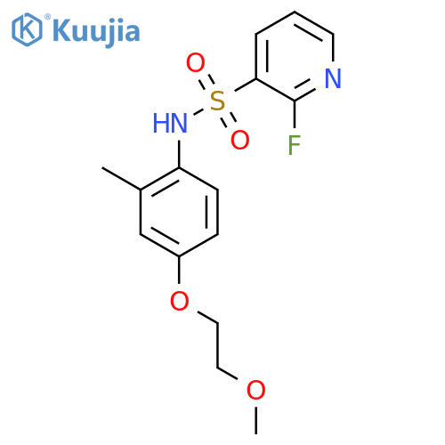 2-fluoro-N-[4-(2-methoxyethoxy)-2-methylphenyl]pyridine-3-sulfonamide structure