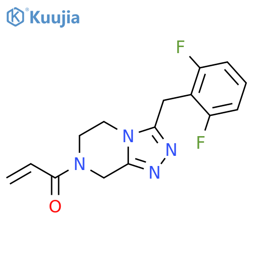 1-[3-[(2,6-Difluorophenyl)methyl]-5,6-dihydro-1,2,4-triazolo[4,3-a]pyrazin-7(8H)-yl]-2-propen-1-one structure