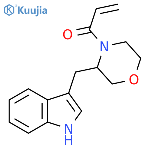 1-[3-(1H-Indol-3-ylmethyl)-4-morpholinyl]-2-propen-1-one structure