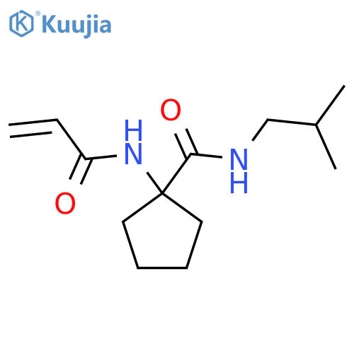 N-(2-methylpropyl)-1-(prop-2-enamido)cyclopentane-1-carboxamide structure