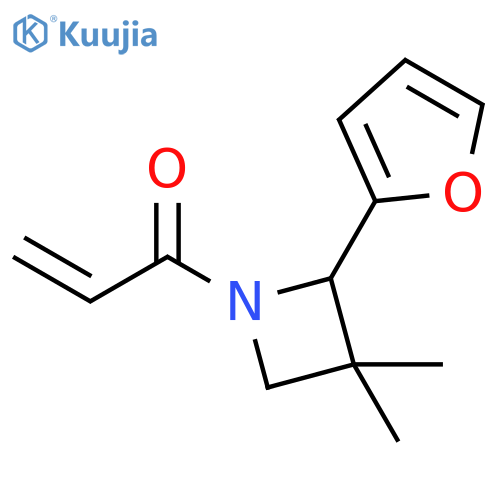 1-2-(furan-2-yl)-3,3-dimethylazetidin-1-ylprop-2-en-1-one structure