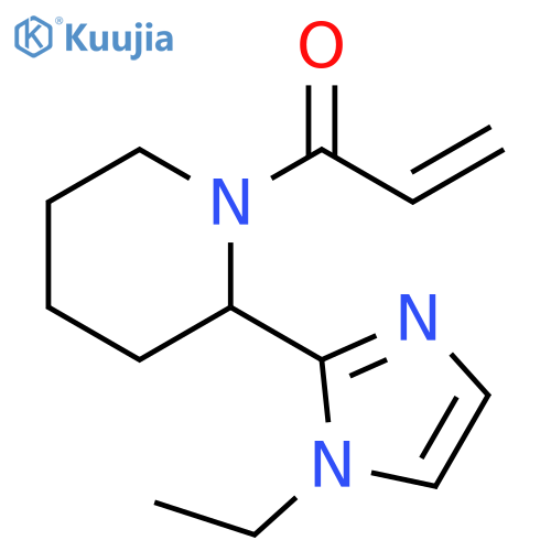1-2-(1-ethyl-1H-imidazol-2-yl)piperidin-1-ylprop-2-en-1-one structure