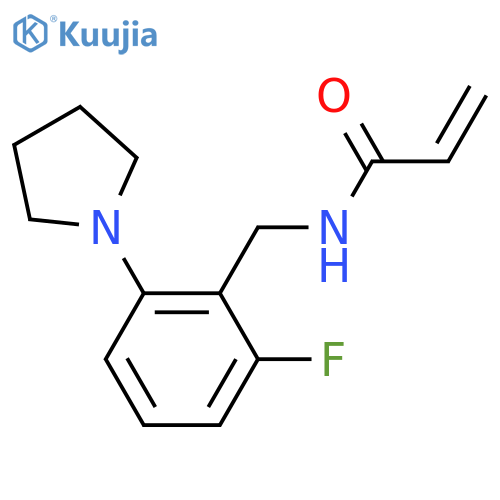N-[[2-Fluoro-6-(1-pyrrolidinyl)phenyl]methyl]-2-propenamide structure