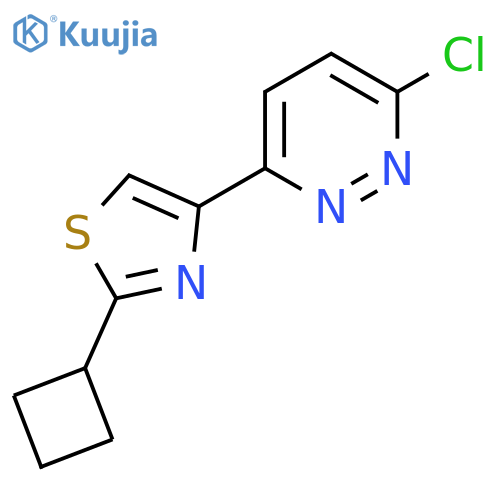 3-chloro-6-(2-cyclobutyl-1,3-thiazol-4-yl)pyridazine structure
