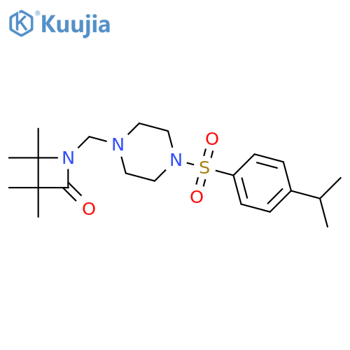 3,3,4,4-Tetramethyl-1-({4-[4-(propan-2-yl)benzenesulfonyl]piperazin-1-yl}methyl)azetidin-2-one structure